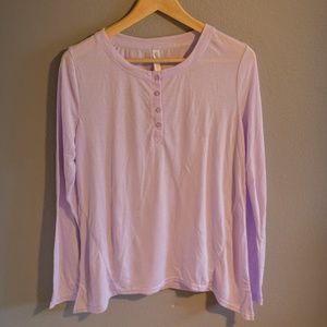 Lavendar Gilligan & O'Malley Long Sleeve Top